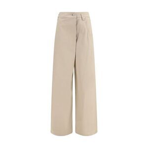 Brunello Cucinelli Beige Cotton Casual Women's Pants
